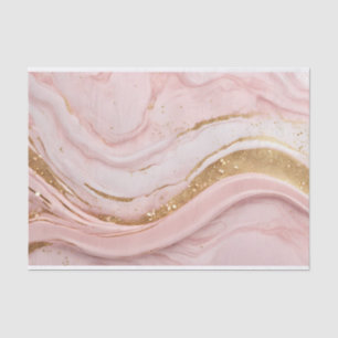 Abstract Pink Marble Pattern with Faux Glitter Tissue Paper