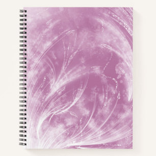 Abstract Pink Mauve Dandelions and fireflies Notebook