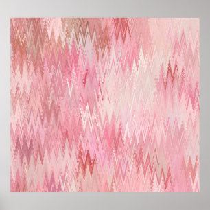 Abstract Pink Mosaic Background Illustration Poster