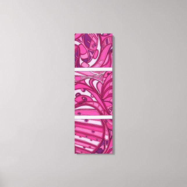 Abstract Pink Panel Painting Canvas Print (Front)