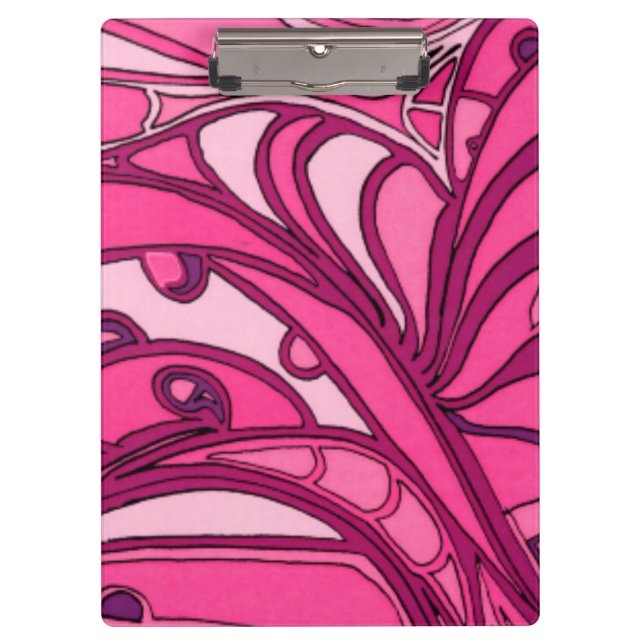 Abstract Pink Panel Painting Clipboard (Front)