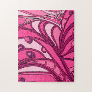 Abstract Pink Panel Painting Jigsaw Puzzle