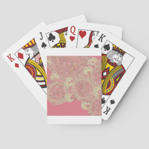 abstract pink pattern floral colour personalise ar playing cards
