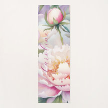 Abstract Pink Peony Floral Personalised Name