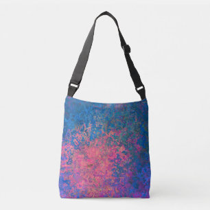 Abstract, Pink, Purple & Blue, Alcohol Ink Crossbody Bag