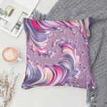Abstract Pink Purple Spiral Fractal Cushion<br><div class="desc">This product features a beautiful colourful spiral fractal art in purple and pink shades.</div>