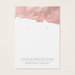 Abstract Pink Rose Gold Earring Display Cards
