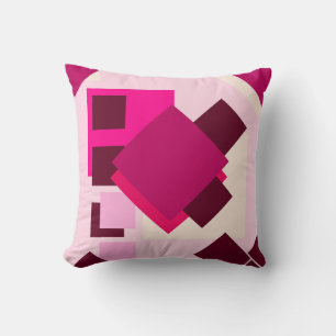 Abstract pink rose red cushion