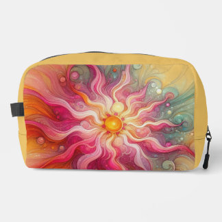 Abstract Pink Sun Rays Landscape Dopp Kit