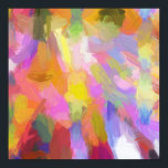 Abstract pink teal orange paint brushstrokes poster<br><div class="desc">Abstract pink teal orange paint brushstrokes pattern. A modern abstract pink, teal and orange artistic paint brushstrokes colourful design background.Get this artistic girly pink pastel modern pastel brush strokes design for the artist, art school and for her or anyone on any occasion.</div>