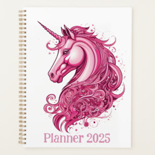 Abstract pink unicorn planner