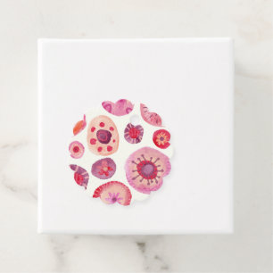 Abstract Pink Watercolor Floral Pattern Favour Tags