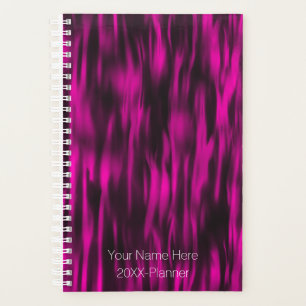 Abstract Pink Waves Modern Planner