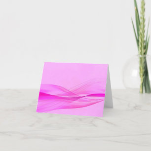 Abstract Pink Waves Note Card