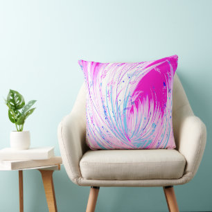 Abstract Pink White Enchanted Garden  Cushion
