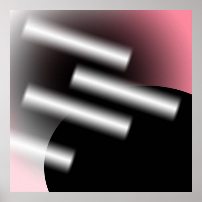 Abstract Pink with Rays of Light AP0005 Poster (Front)