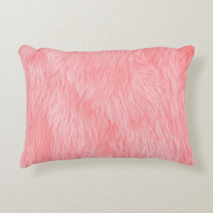 Abstract Pink wool , fabric background Decorative Cushion