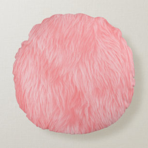Abstract Pink wool , fabric background Round Cushion