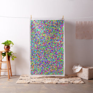 Abstract Pixelated RGB Chaos Fabric