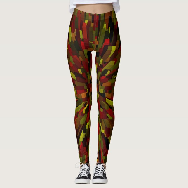 Abstract Pixels Leggings (Front)