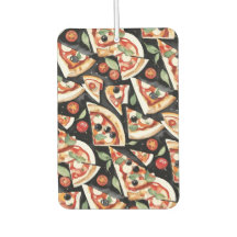 Abstract Pizza Slices On A Black Background