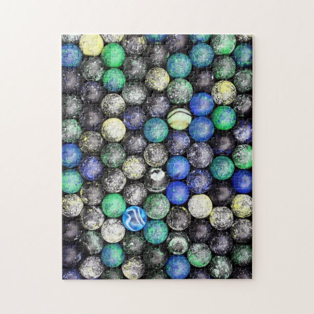Abstract planetoid marbles jigsaw puzzle (Vertical)