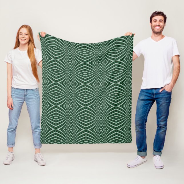 Abstract Plant Fleece Blanket (In Situ)