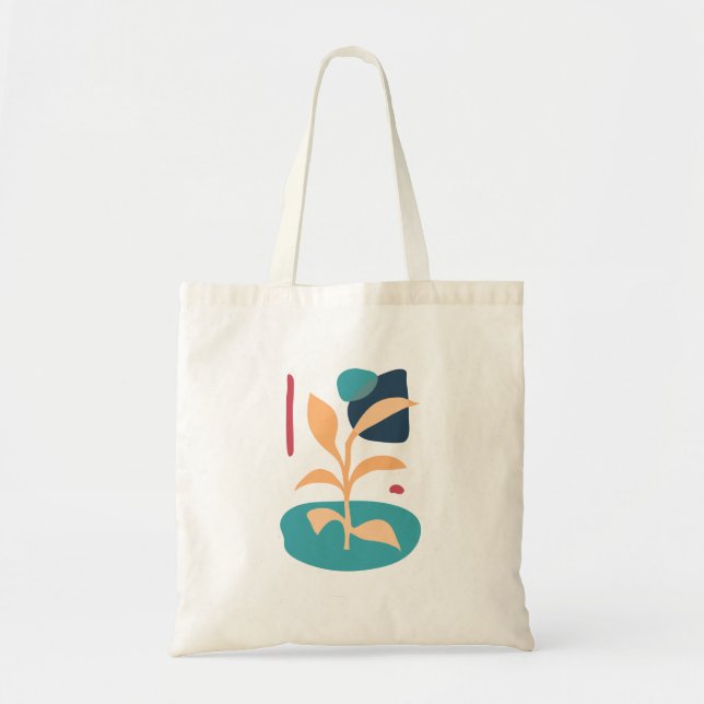 Abstract Plant Tote Bag   (Front)