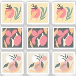 Abstract Plants Drawing Framed 