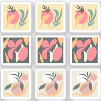 Abstract Plants Drawing Framed