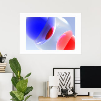Abstract plastic attraction - Digital Art Poster