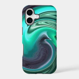 Abstract Plum Dove in Aqua iPhone 5 Case