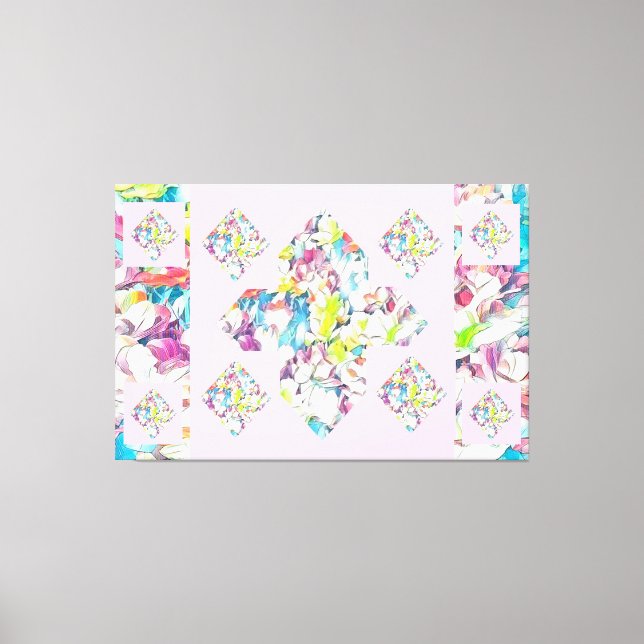 Abstract Plus Sign Carnation Art (Floating) (Front)