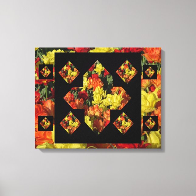 Abstract Plus Sign Carnation Canvas Art (20 X 16) (Front)