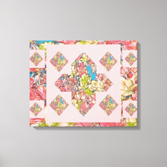 Abstract Plus Sign Carnation Canvas Art (Beauty) (Front)