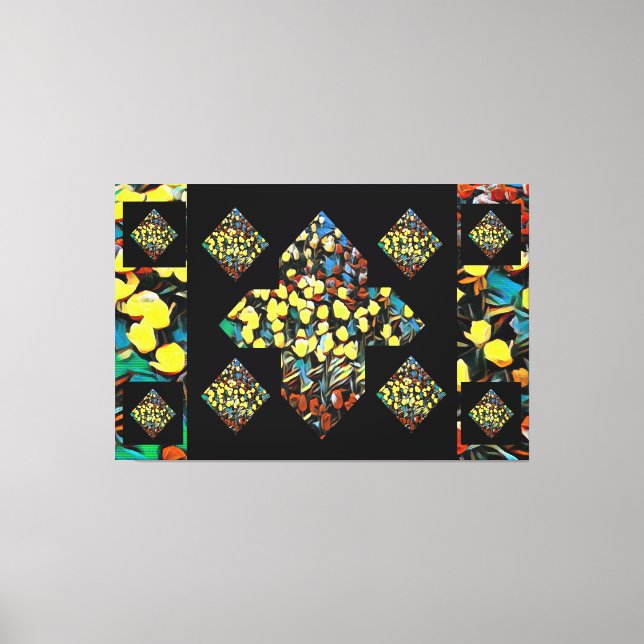 Abstract Plus Sign Tulip Canvas Art (Dreaming) (Front)