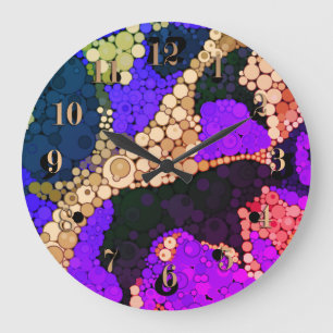 Abstract polka dot large clock