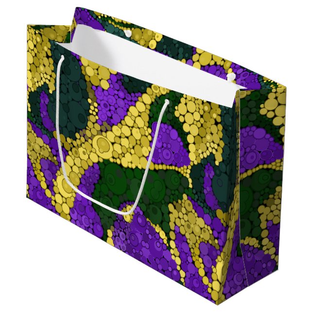 Abstract polka dot large gift bag (Front Angled)