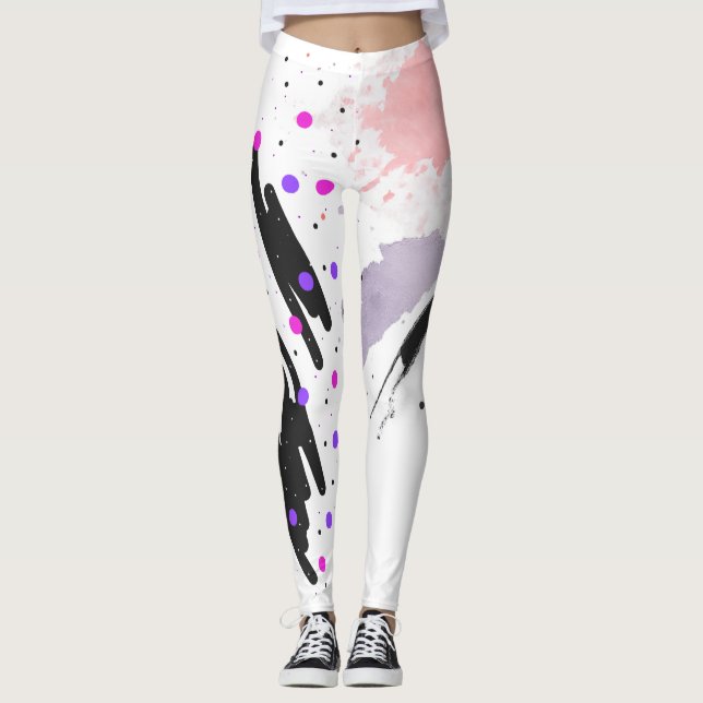 Abstract Polka Dot Leggings (Front)
