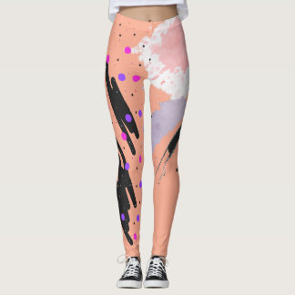 Abstract Polka Dot Leggings