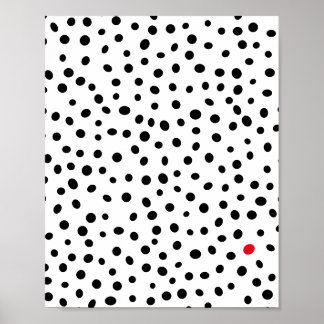 Abstract Polka Dot Pattern Poster