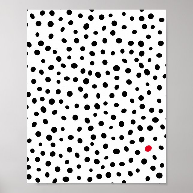 Abstract Polka Dot Pattern Poster (Front)