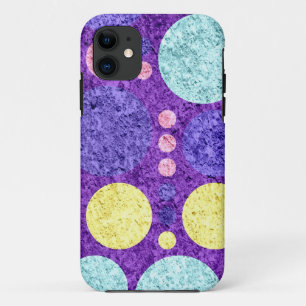 Abstract Polka Dots Purple Yellow Aqua Case-Mate iPhone Case