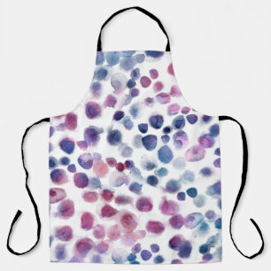 Abstract polka dots seamless pattern in pastel col apron