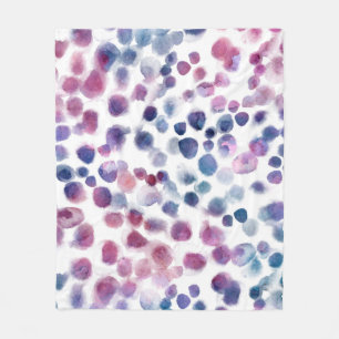 Abstract polka dots seamless pattern in pastel col fleece blanket