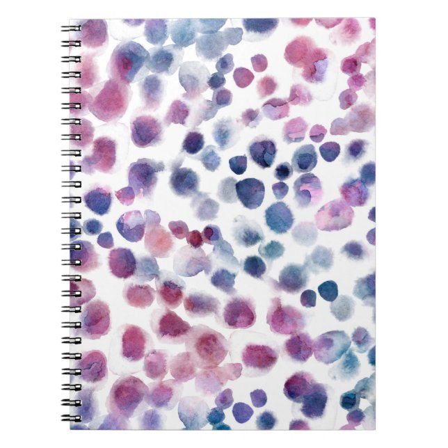 Abstract polka dots seamless pattern in pastel col notebook (Front)