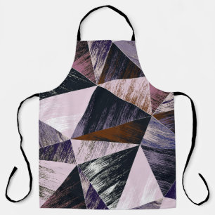 Abstract polygon pattern, colourful triangles. apron