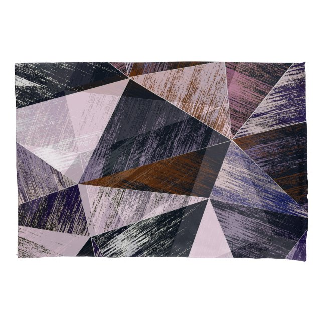 Abstract polygon pattern, colourful triangles. pillowcase (Front)