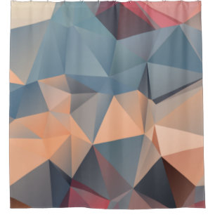 Abstract polygonal mosaic seamless pattern shower curtain