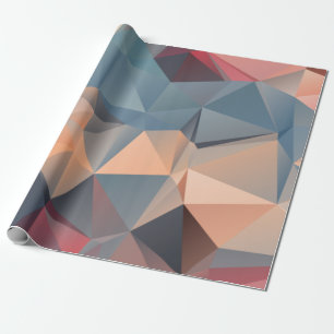 Abstract polygonal mosaic seamless pattern wrapping paper